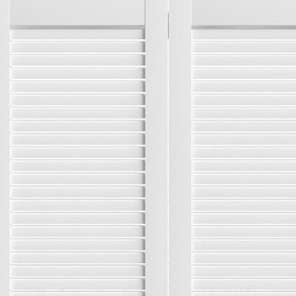 Set Of Two 78" X 30" White Wood Bi-Fold Door