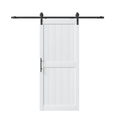 84" X 24" White Wood Barn Door