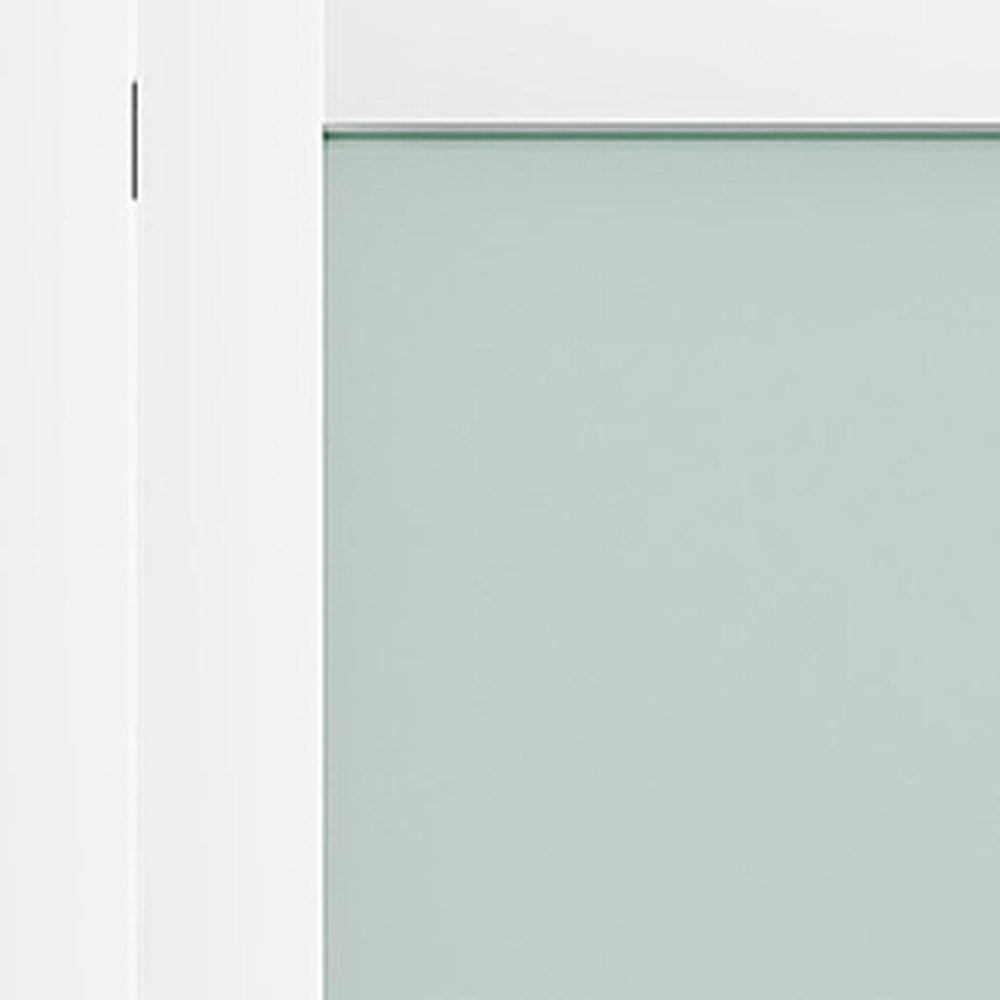 Set Of Two 78" X 32" White Glass Bi-Fold Door — view 2