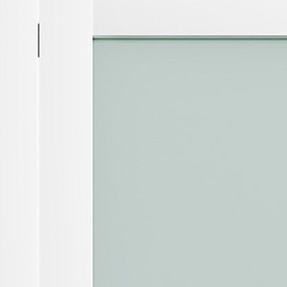 Set Of Two 78" X 32" White Glass Bi-Fold Door