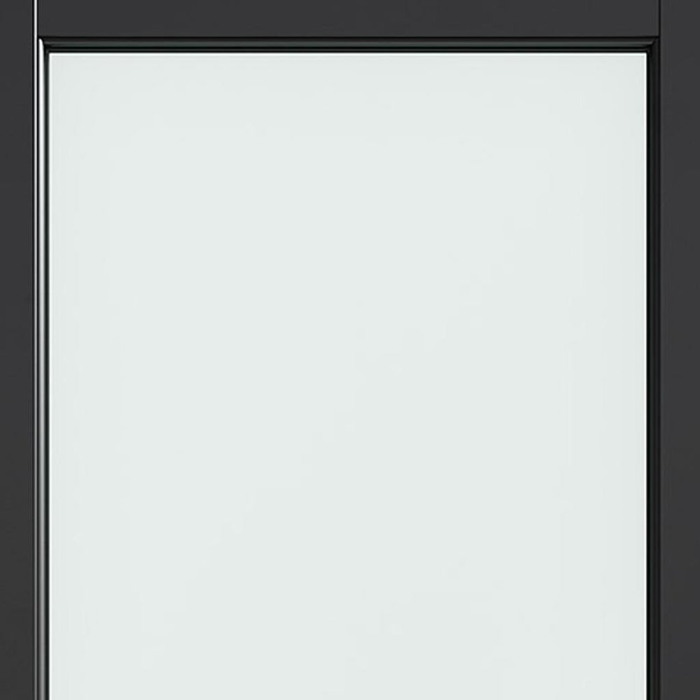 80" X 28" Black Glass French Doors — view 2