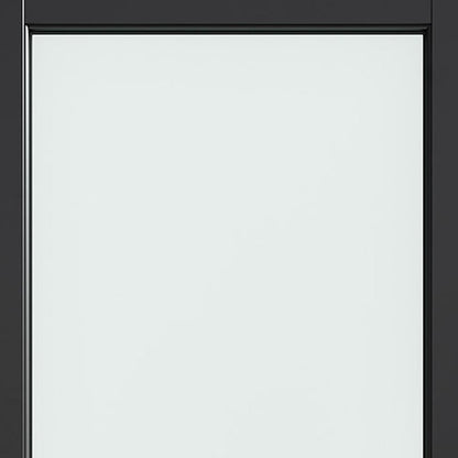 80" X 28" Black Glass French Doors