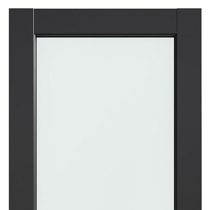 80" X 28" Black Glass French Doors