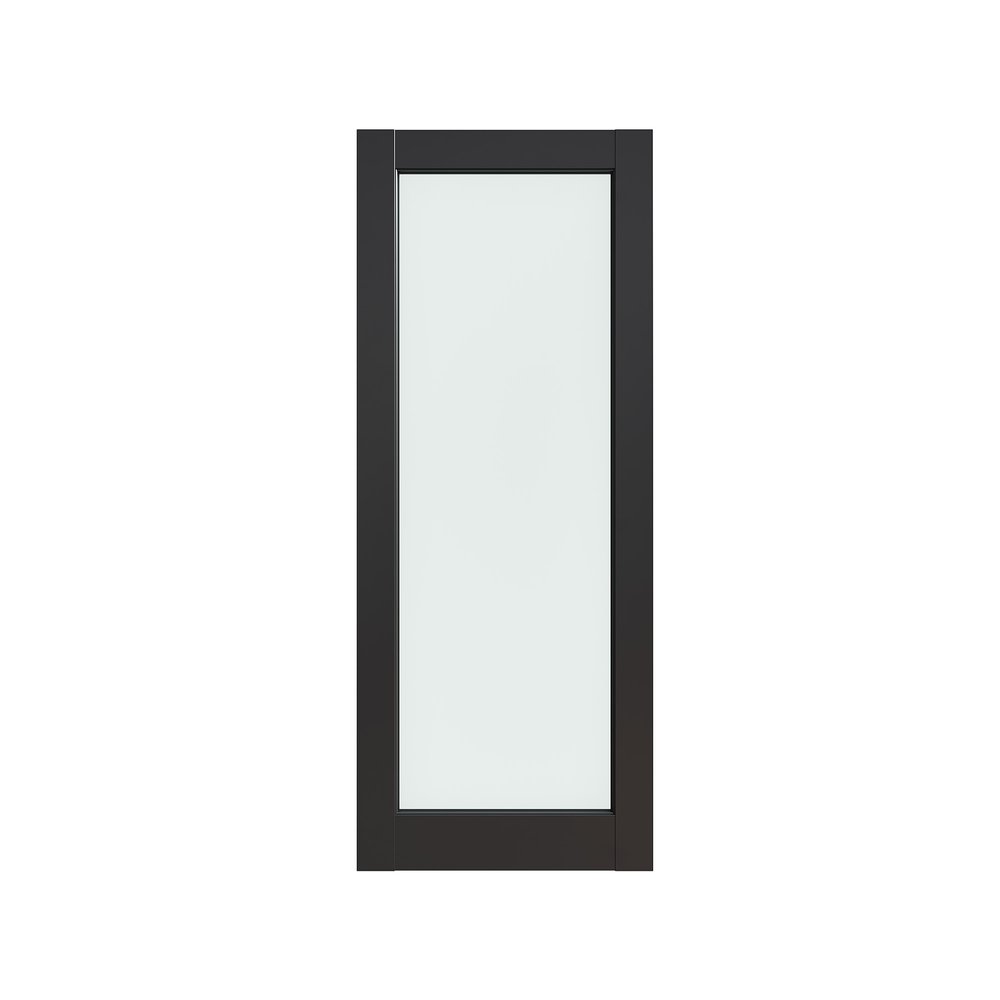 80" X 32" Black Glass French Doors