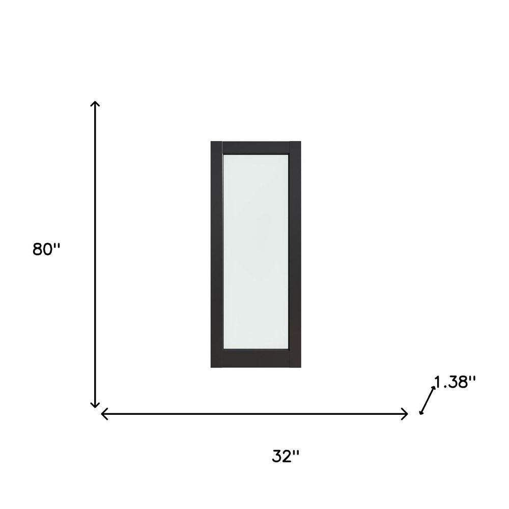 80" X 32" Black Glass French Doors — view 3
