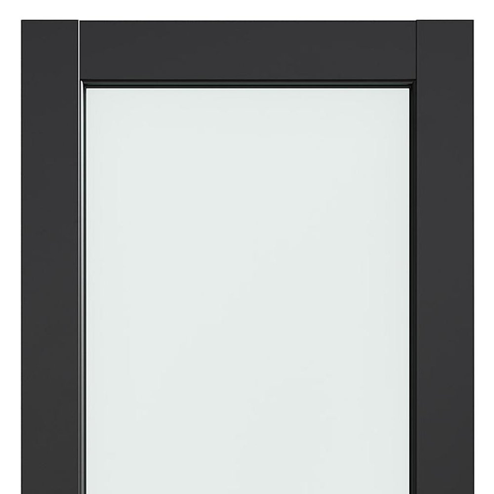 80" X 32" Black Glass French Doors — view 2