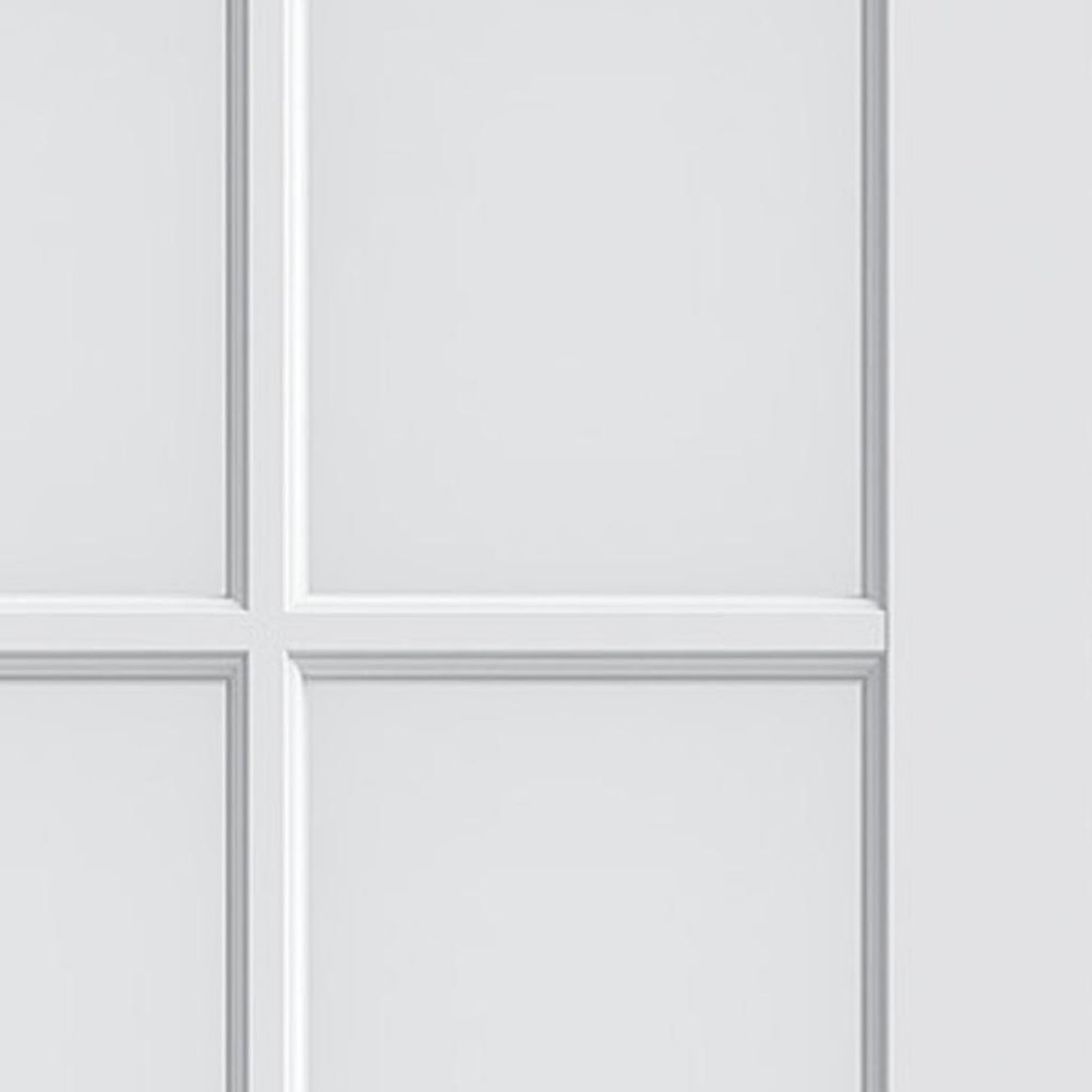 Set Of Two 80" X 60" White Glass French Doors — view 2