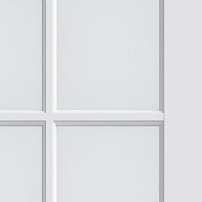 Set Of Two 80" X 60" White Glass French Doors