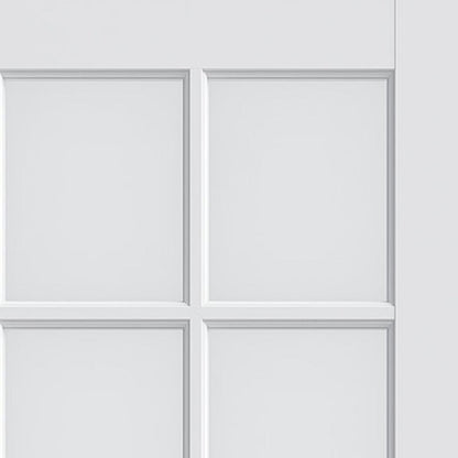 Set Of Two 80" X 64" White Glass French Doors