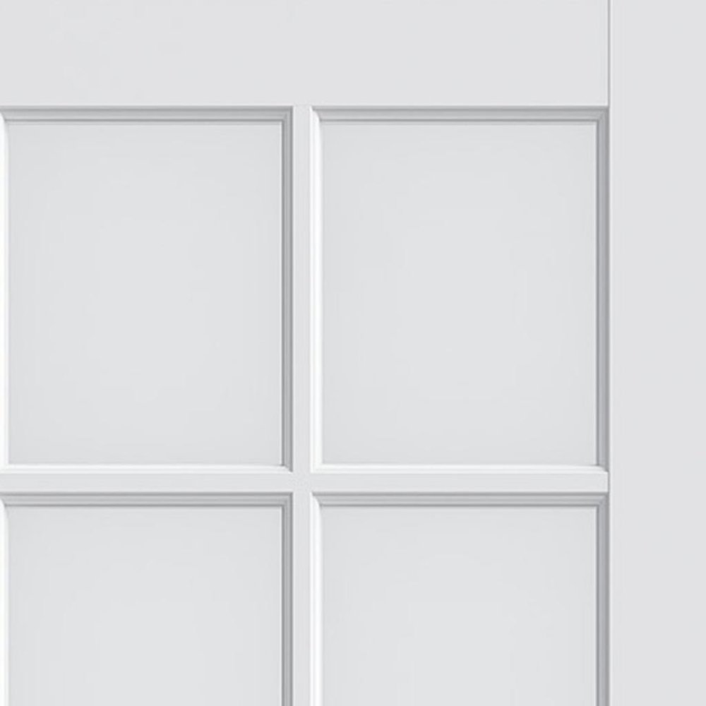 Set Of Two 96" X 48" White Glass French Doors — view 3