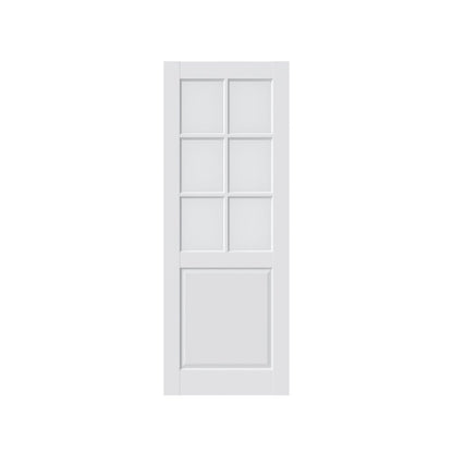 Set Of Two 96" X 48" White Glass French Doors
