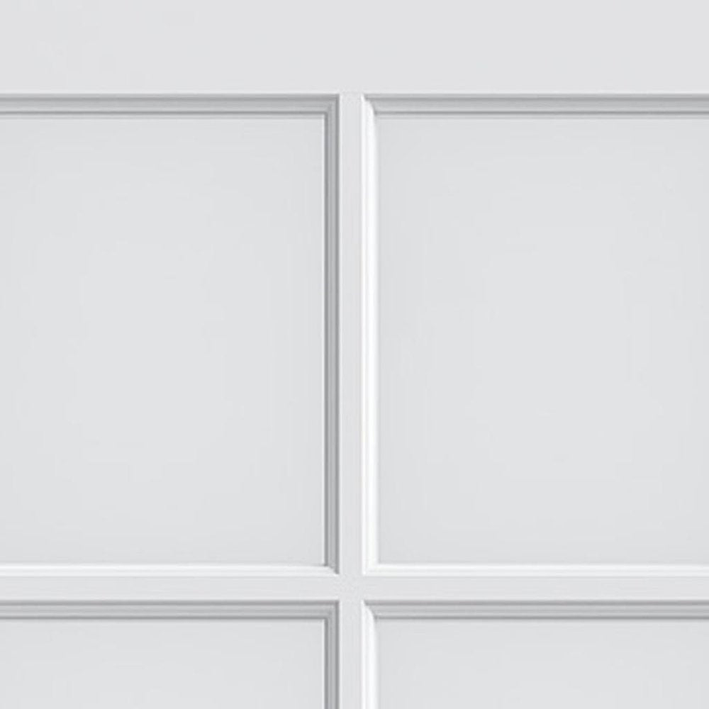Set Of Two 96" X 64" White Glass French Doors — view 2