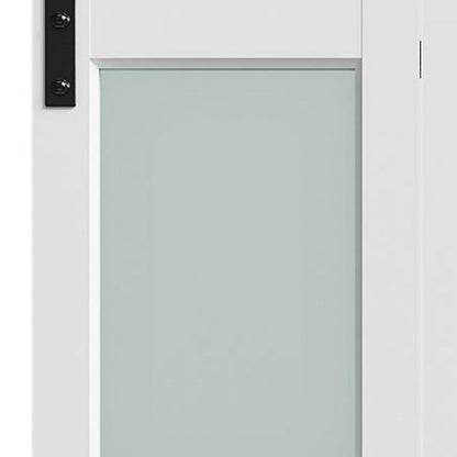 Set Of Two 84" X 30" White Glass Bi-Fold Door