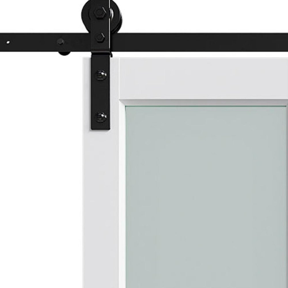 Set Of Two 84" X 36" White Glass Bi-Fold Door — view 2