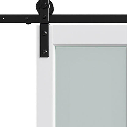 Set Of Two 84" X 36" White Glass Bi-Fold Door