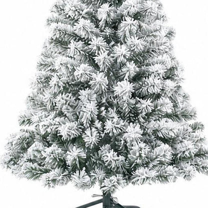 4' White Full Flocked Fir Christmas Tree With Decorations HomeRoots