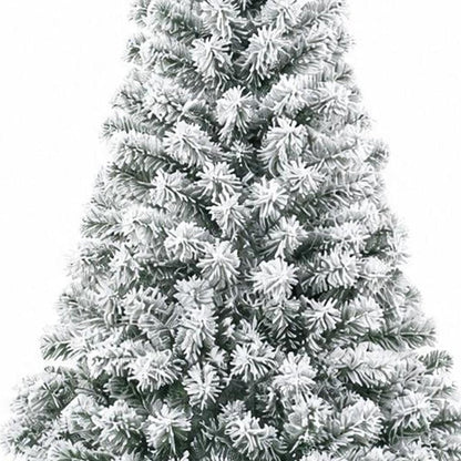 4' White Full Flocked Fir Christmas Tree With Decorations HomeRoots