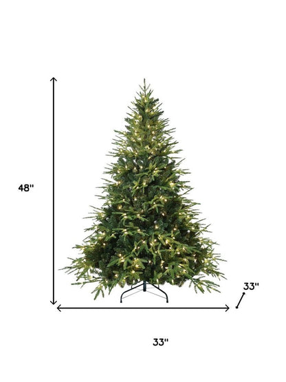 6.5' Pre Lit Full Pine Christmas Tree With Decorations HomeRoots