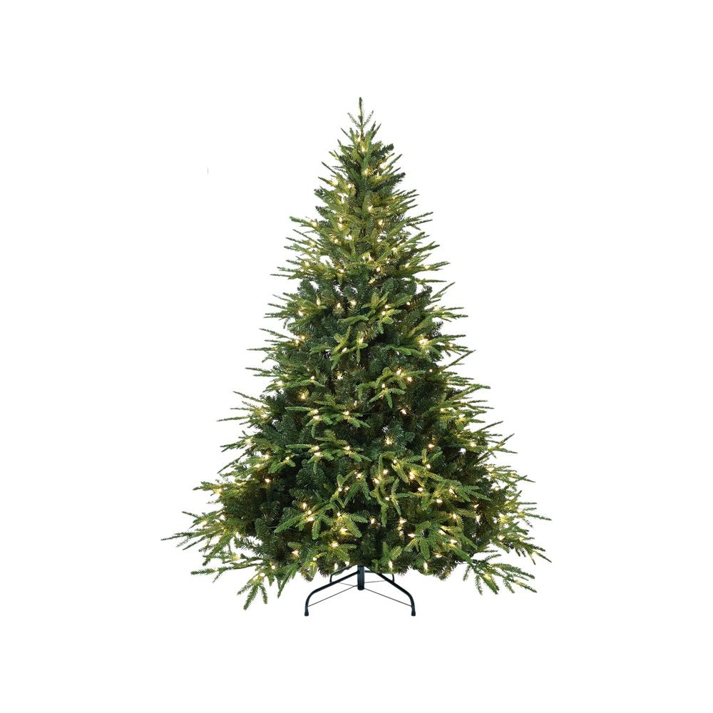 6.5' Pre Lit Full Pine Christmas Tree With Decorations HomeRoots