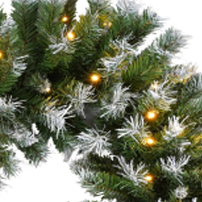 4' White Pre Lit Full Tropical Christmas Tree With Decorations HomeRoots