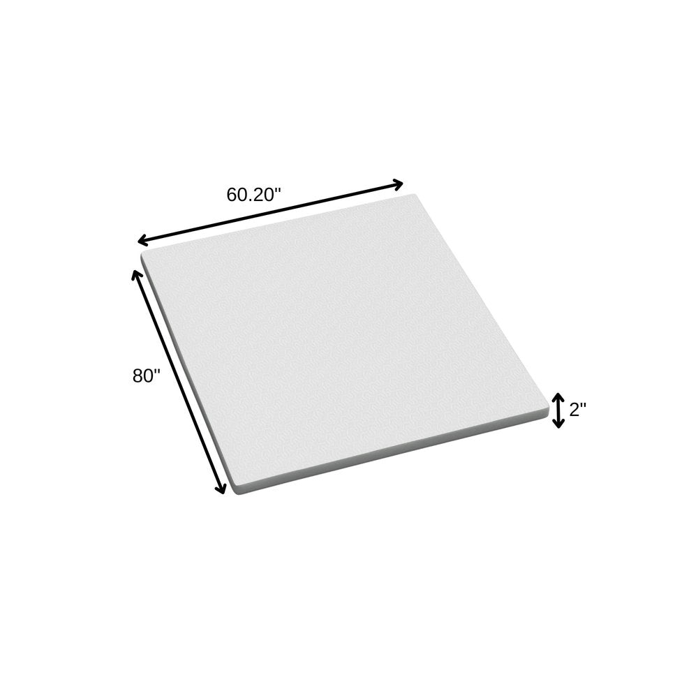 White Gel Memory Foam Cooling Water Resistant Queen Mattress Topper HomeRoots