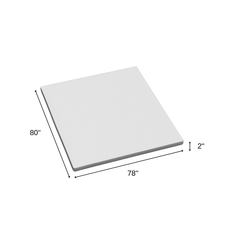 White Gel Memory Foam Cooling Water Resistant Queen Mattress Topper HomeRoots