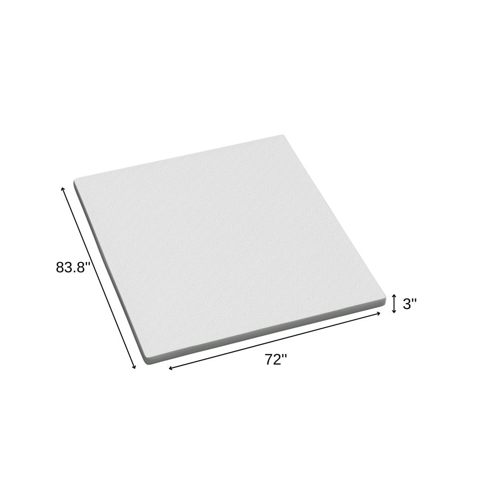 White Gel Memory Foam Cooling Water Resistant Queen Mattress Topper HomeRoots