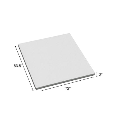 White Gel Memory Foam Cooling Water Resistant Queen Mattress Topper HomeRoots