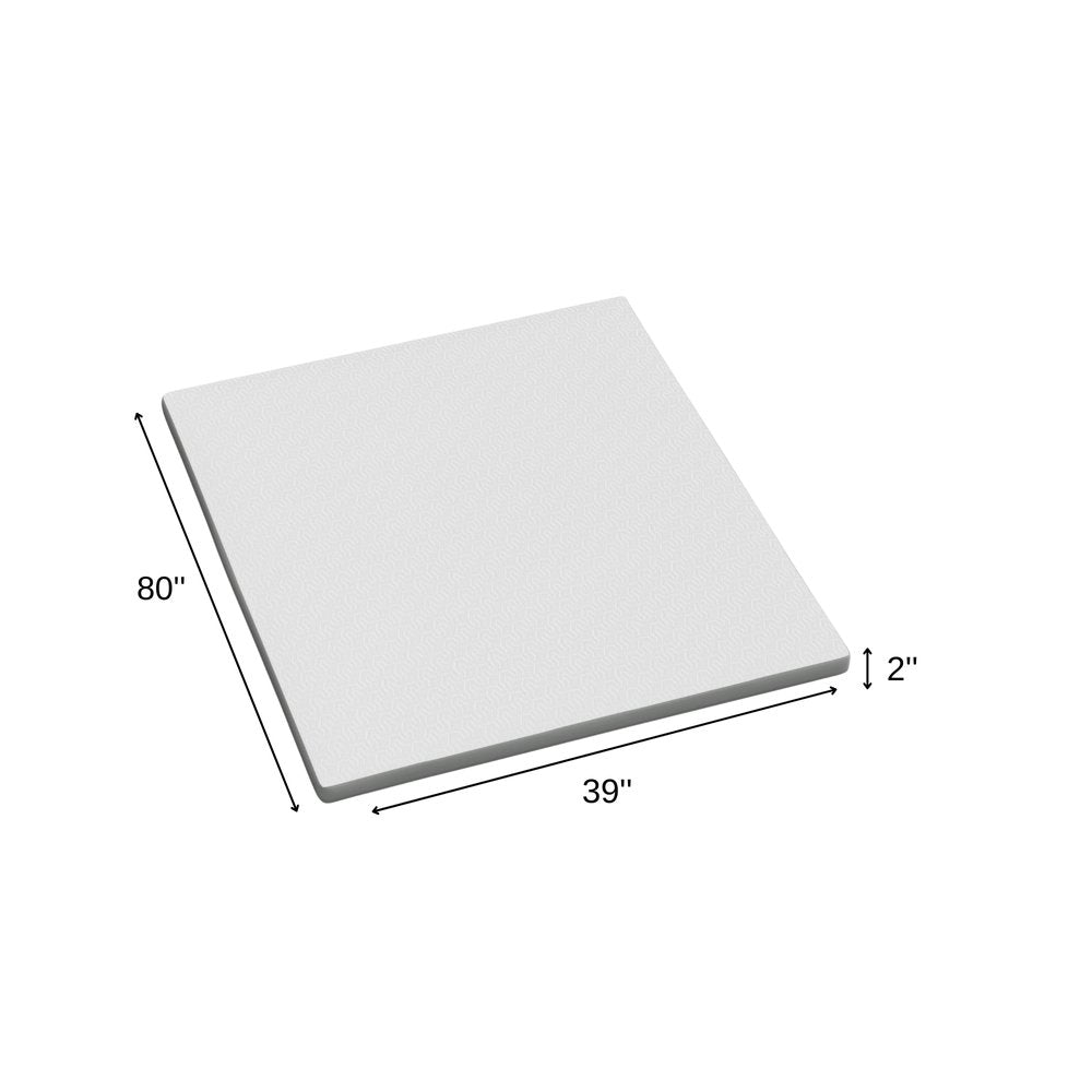 White Gel Memory Foam Cooling Water Resistant Queen Mattress Topper HomeRoots