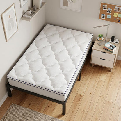2" Black Cotton Twin Mattress Topper HomeRoots