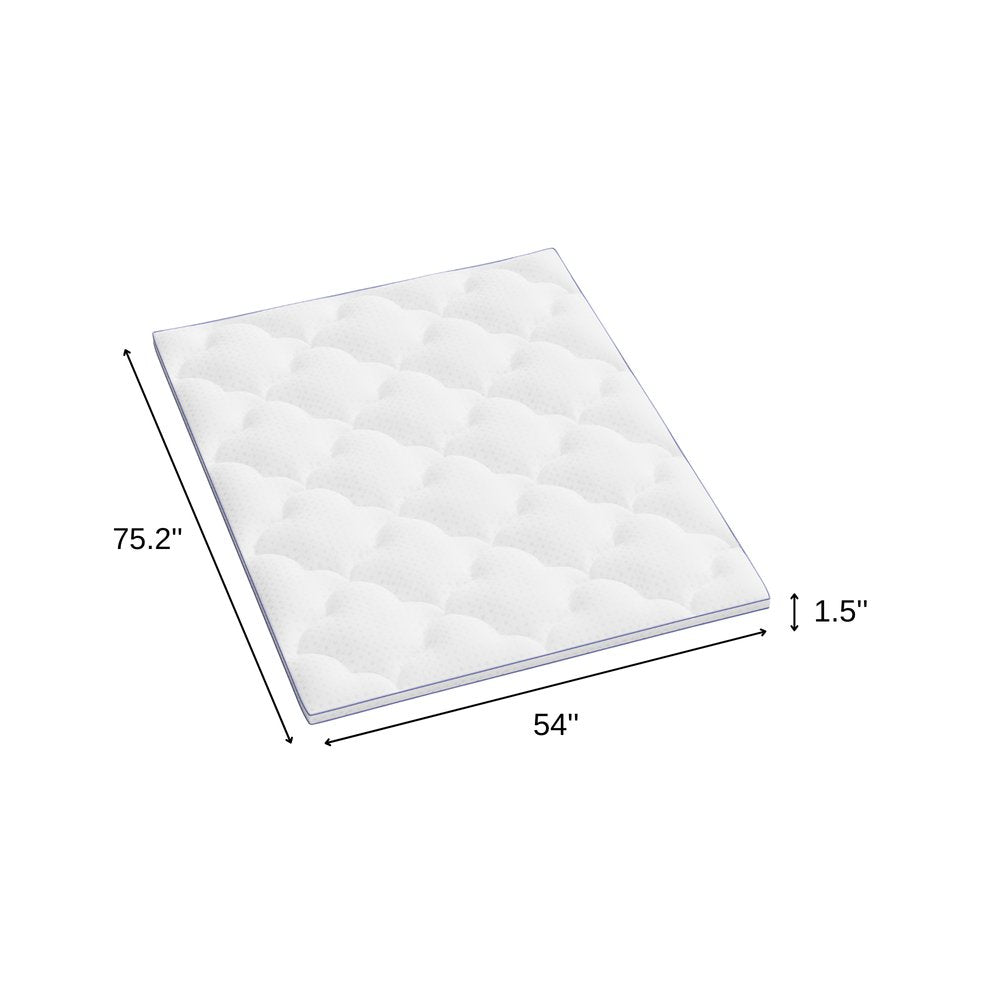 2" White Cotton Queen Mattress Topper HomeRoots