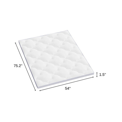 2" White Cotton Queen Mattress Topper HomeRoots