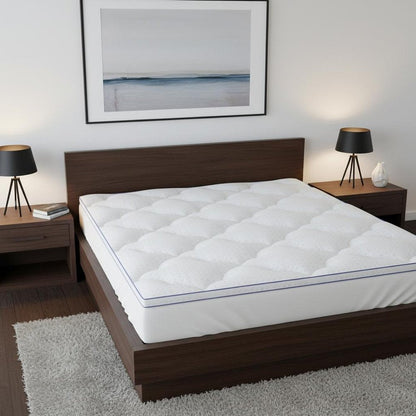 2" White Cotton Queen Mattress Topper HomeRoots