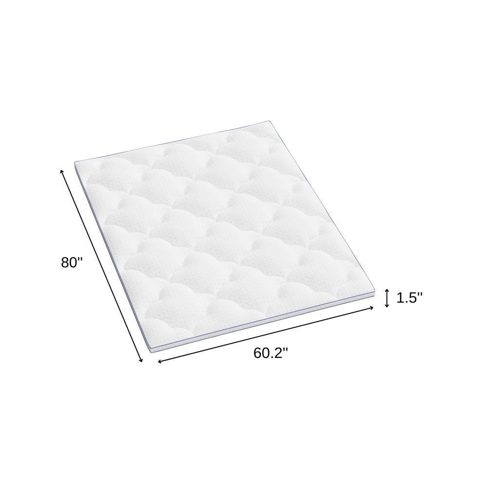 2" White Cotton Queen Mattress Topper HomeRoots