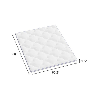 2" White Cotton Queen Mattress Topper HomeRoots