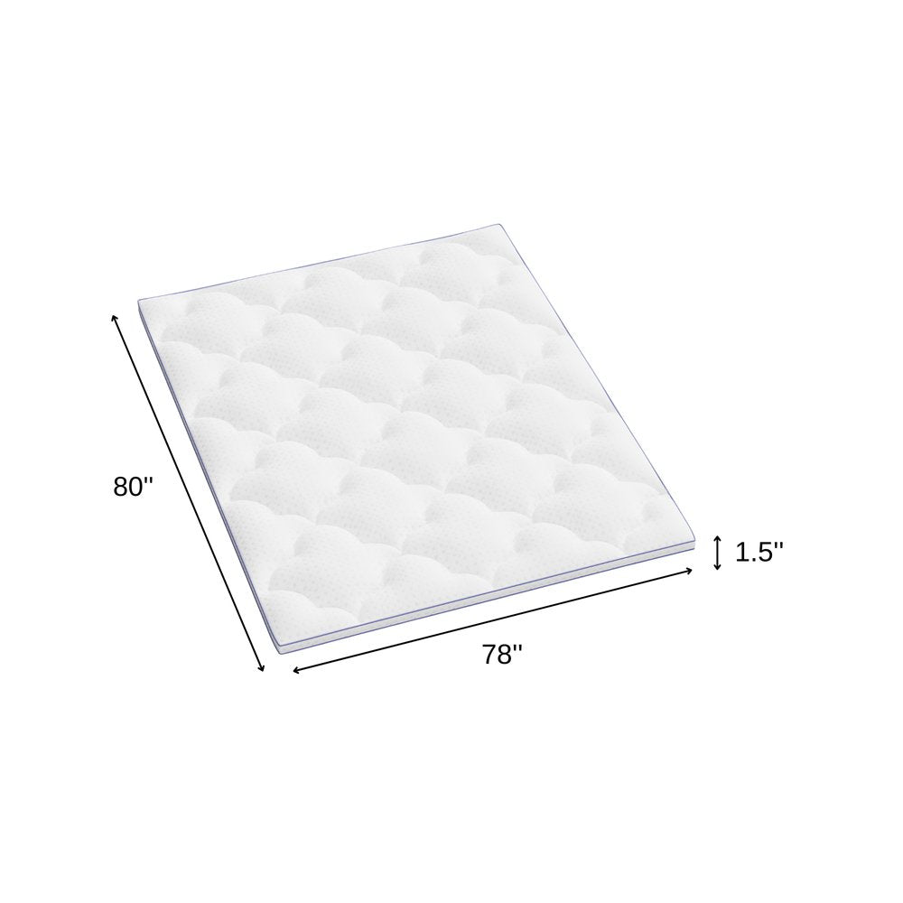 2" White Cotton Queen Mattress Topper HomeRoots