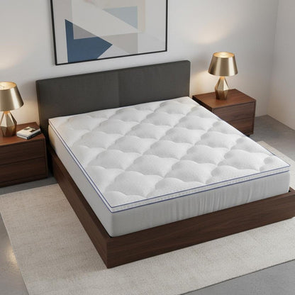 2" White Cotton Queen Mattress Topper HomeRoots