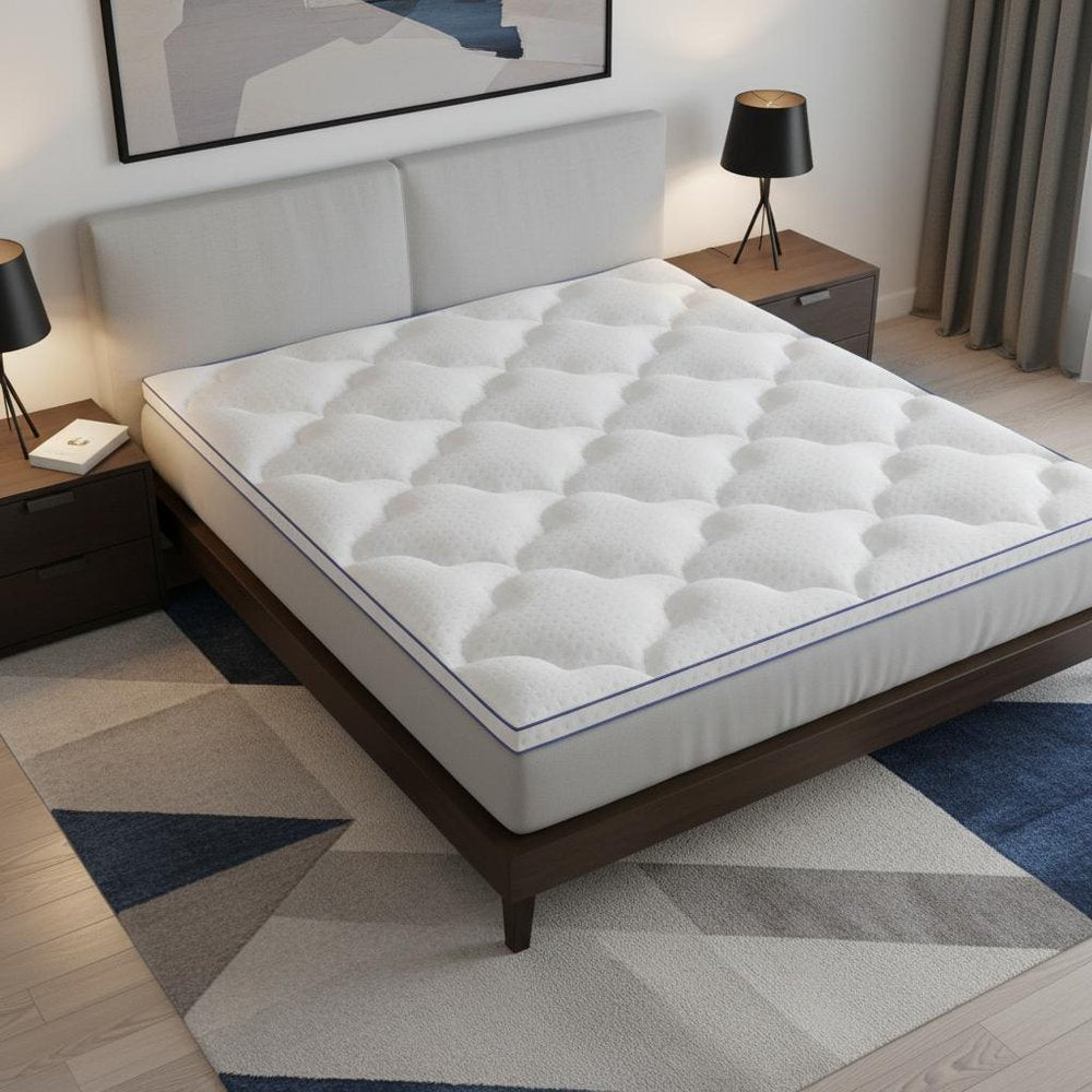 2" White Cotton California King Mattress Topper — view 3