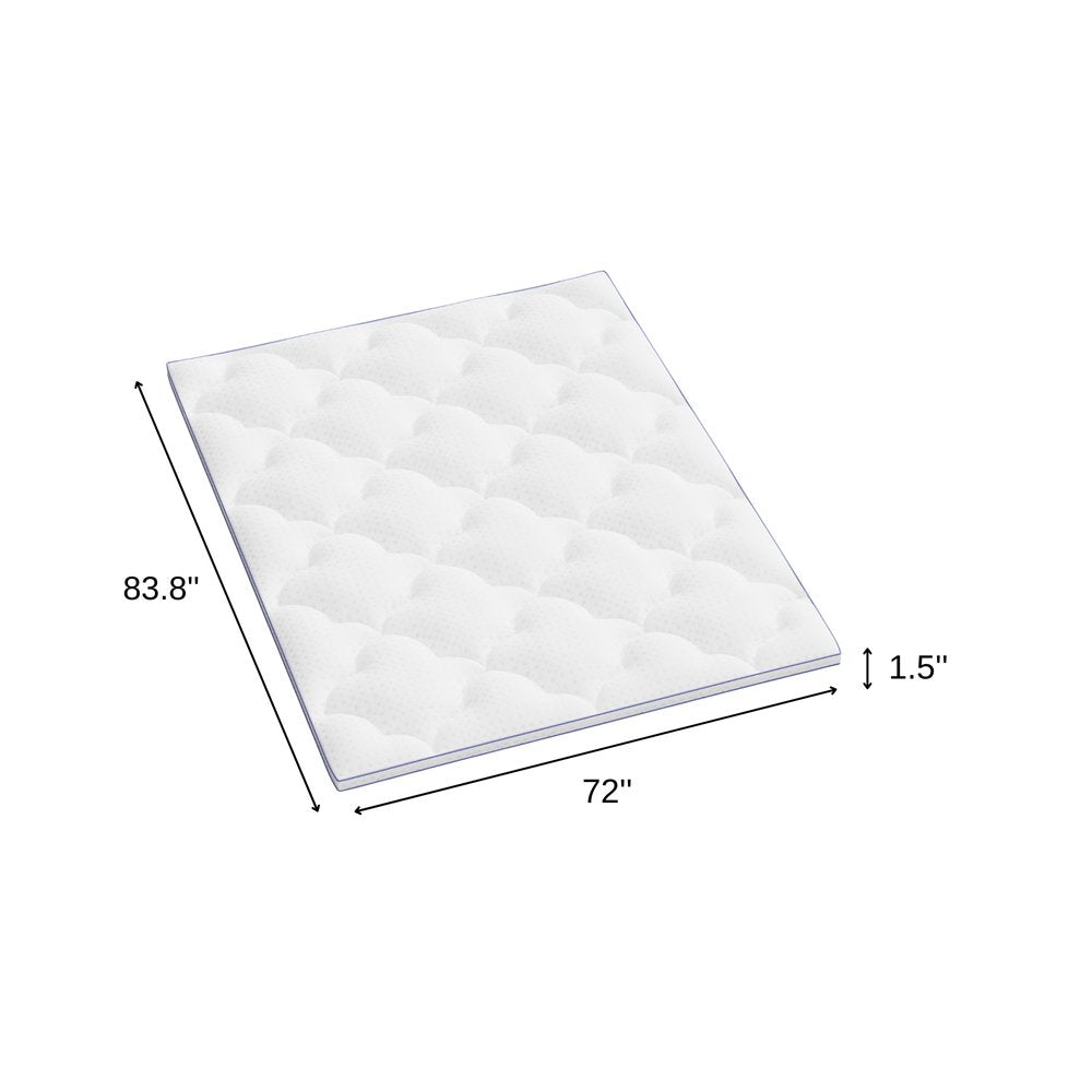 2" White Cotton California King Mattress Topper — view 4