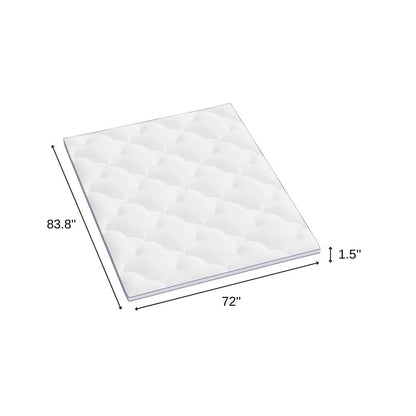 2" White Cotton California King Mattress Topper