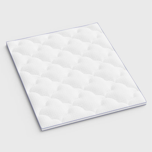 2" White Cotton California King Mattress Topper HomeRoots