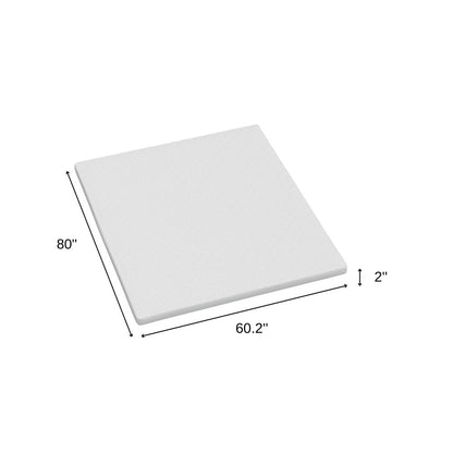 White Gel Memory Foam Cooling Water Resistant Queen Mattress Topper HomeRoots