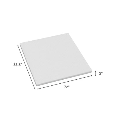 White Gel Memory Foam Cooling Water Resistant Queen Mattress Topper HomeRoots