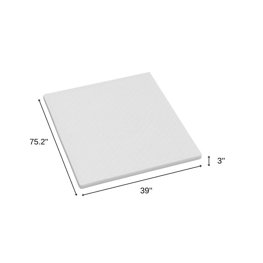 White Gel Memory Foam Cooling Water Resistant Queen Mattress Topper HomeRoots