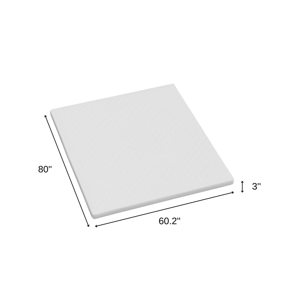 White Gel Memory Foam Cooling Water Resistant Queen Mattress Topper HomeRoots