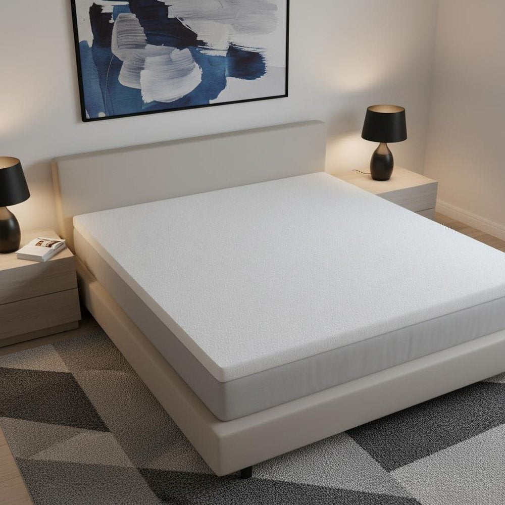 3" White Gel Memory Foam Full Double Mattress Topper HomeRoots