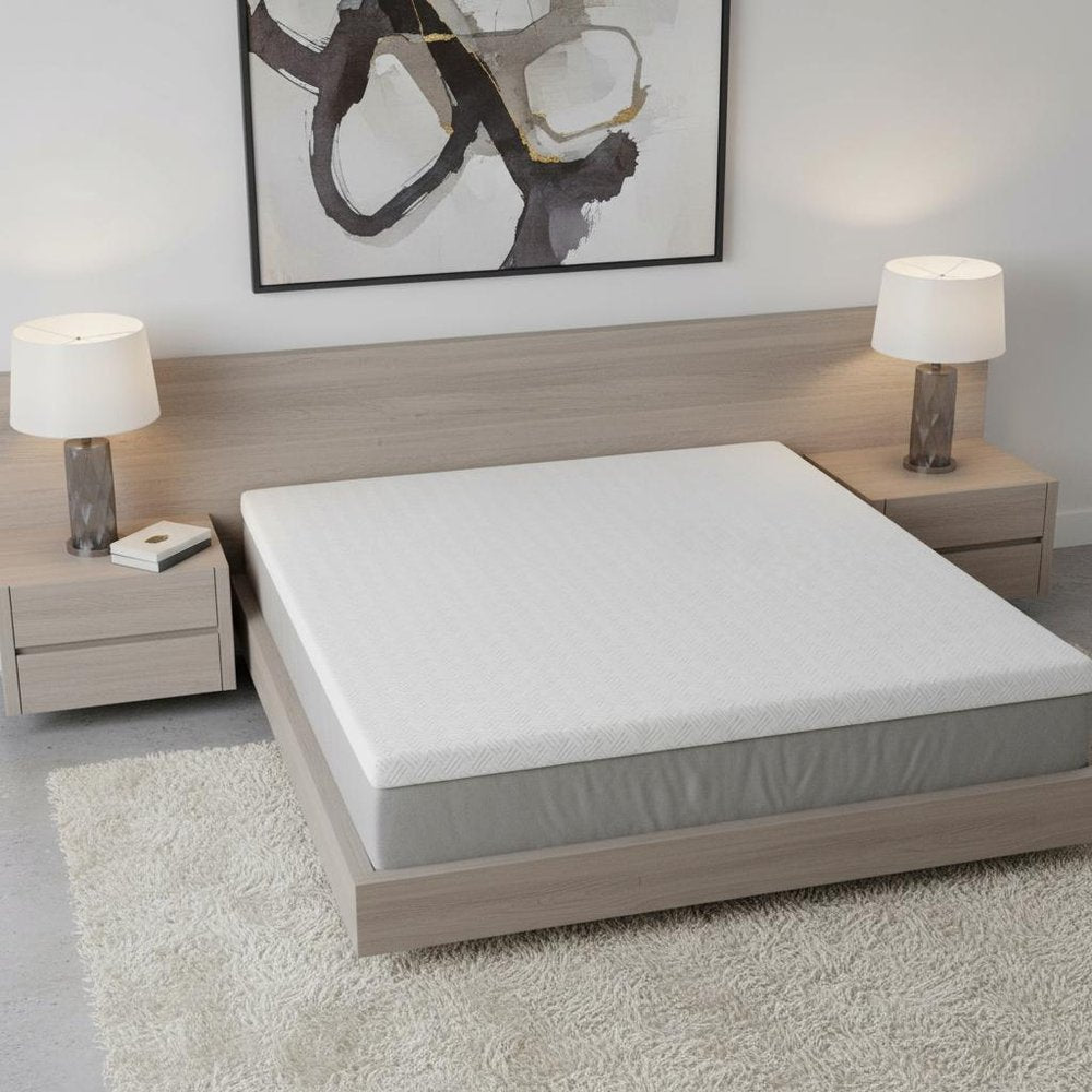4" White Memory Foam Twin Mattress Topper HomeRoots
