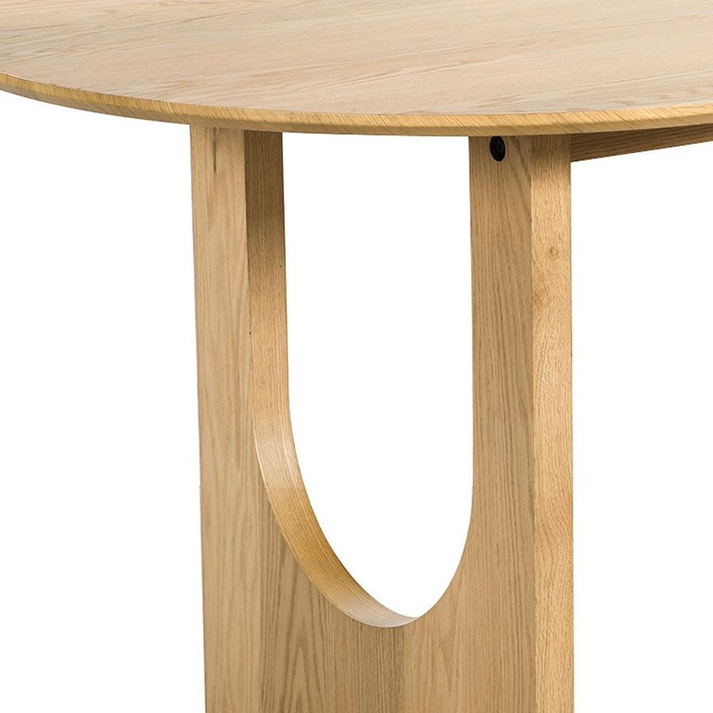 79" Natural Solid Wood Double Pedestal Base Oval Dining Table HomeRoots