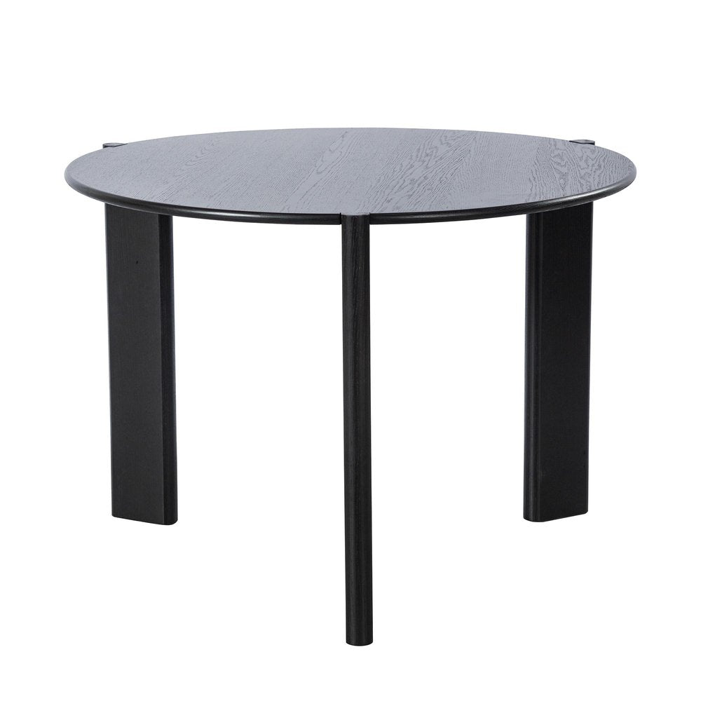 42" Black Solid Wood Three Leg Base Round Top Dining Table HomeRoots