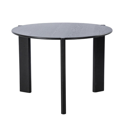 42" Black Solid Wood Three Leg Base Round Top Dining Table HomeRoots